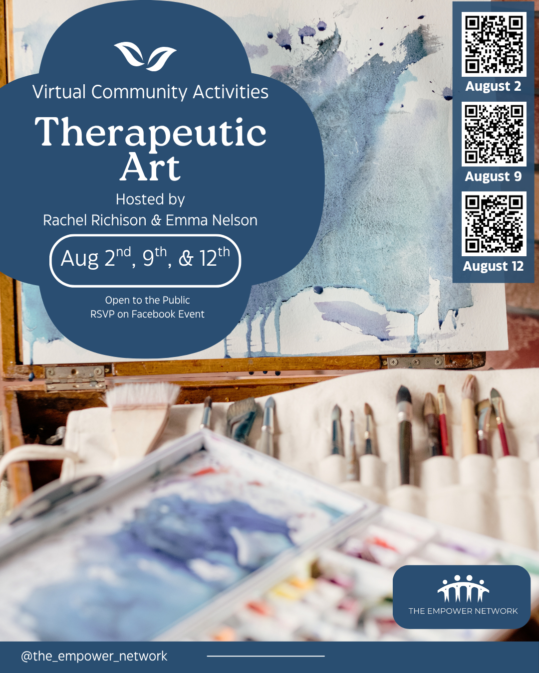 Therapeutic Art Activities: August 2, August 9, August 12